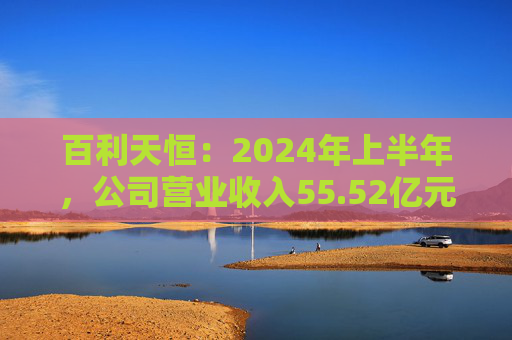 百利天恒：2024年上半年，公司营业收入55.52亿元，同比增长1685.19%