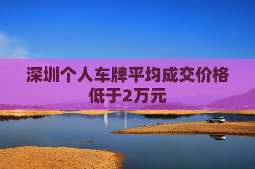 深圳个人车牌平均成交价格低于2万元