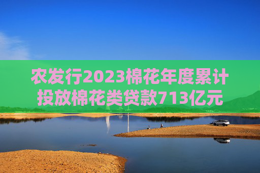 农发行2023棉花年度累计投放棉花类贷款713亿元