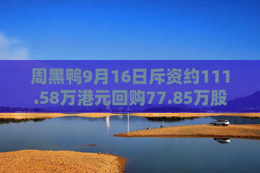 周黑鸭9月16日斥资约111.58万港元回购77.85万股