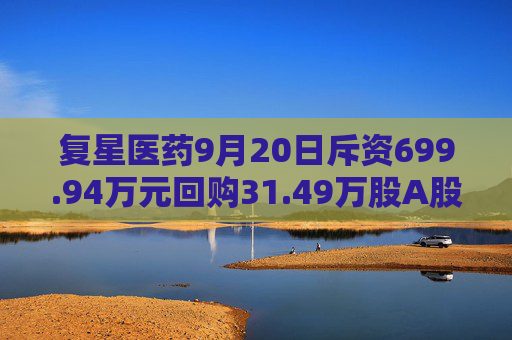 复星医药9月20日斥资699.94万元回购31.49万股A股