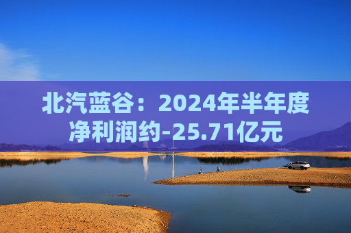 北汽蓝谷：2024年半年度净利润约-25.71亿元