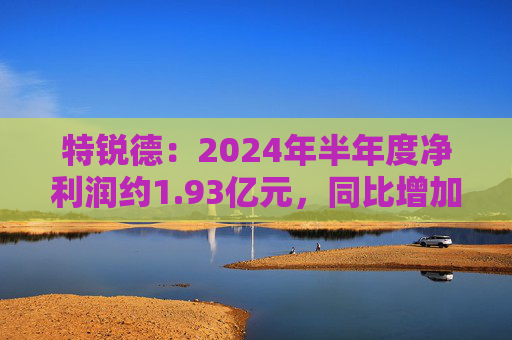 特锐德：2024年半年度净利润约1.93亿元，同比增加105.26%