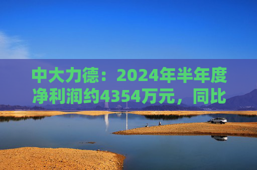 中大力德：2024年半年度净利润约4354万元，同比增加30.86%