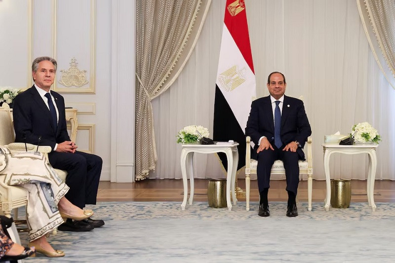 US Secretary of State Antony Blinken meets with Egyptian President Abdel Fattah el-Sisi, in El-Alamein, Egypt, August 20, 2024. PHOTO: REUTERS